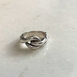 Hermès Sterling Silver Knot Ring